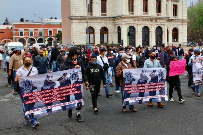 Imagen: Paran policías de Hidalgo y exigen aumento salarial del 100%