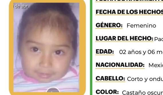 Imagen: Activan Alerta Amber para localizar a Ayla Danae Rosales, se extravió en Pachuca