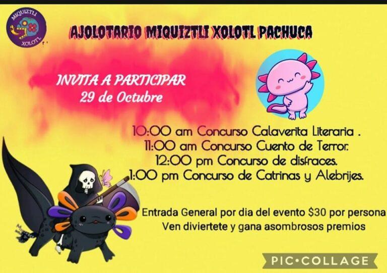 Imagen: Ajolotario Miquiztli Xolotl te invita a sus actividades por Día de Muertos