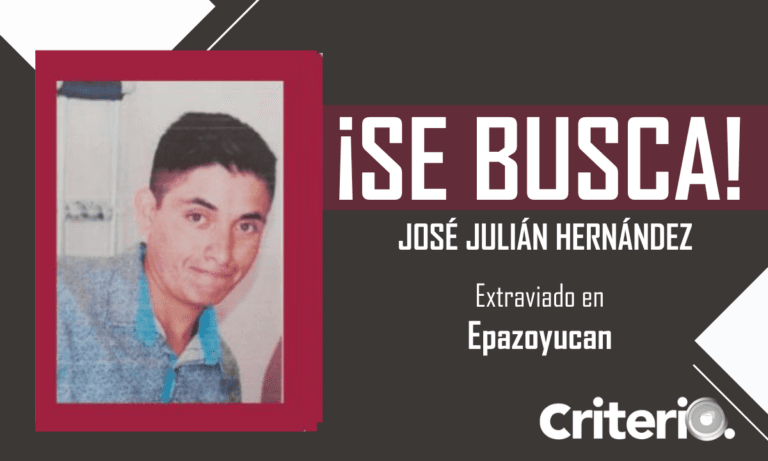 Imagen: Se busca a José Julián Hernández; se extravió en Epazoyucan
