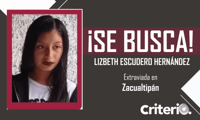Imagen: Se busca a Lizbeth Escudero Hernández; se extravió en Zacualtipán