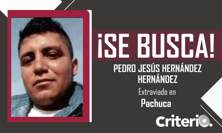 Imagen: Se busca a Pedro Jesús Hernández, extraviado en Pachuca