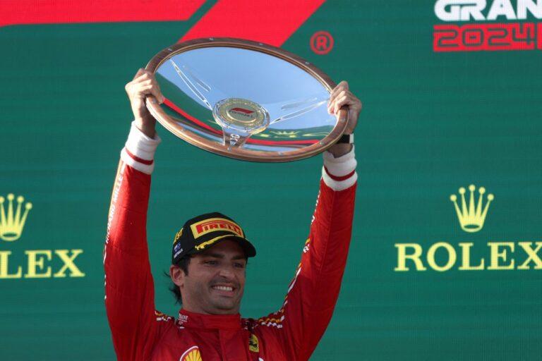 Imagen: Sainz gana  el Gran Premio de Australia y Ferrari hace el 1-2