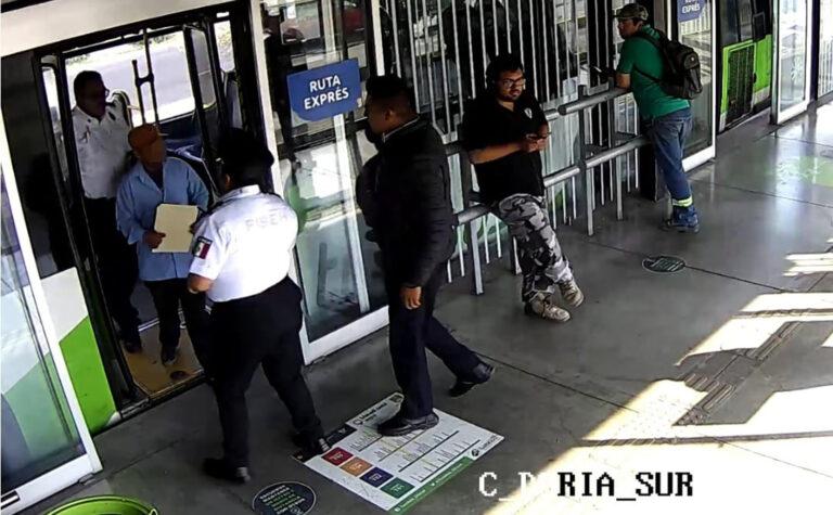 Imagen: PIBEH detiene a hombre por alterar el orden público en el Tuzobús
