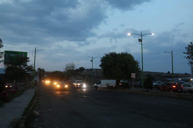 Imagen: Bulevar Nuevo Hidalgo, sin luminarias, a pesar de accidentes