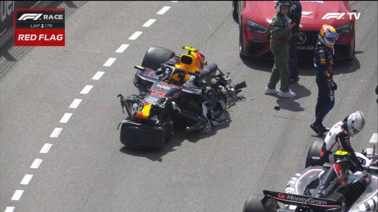 Imagen: Checo Pérez sufrió un terrible accidente en el GP de Mónaco