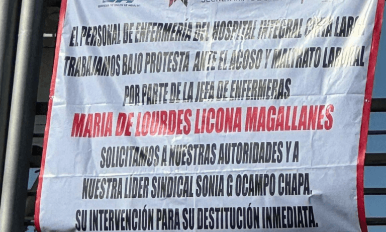 Imagen: Enfermeros protestan contra acoso laboral, en Mixquiahuala