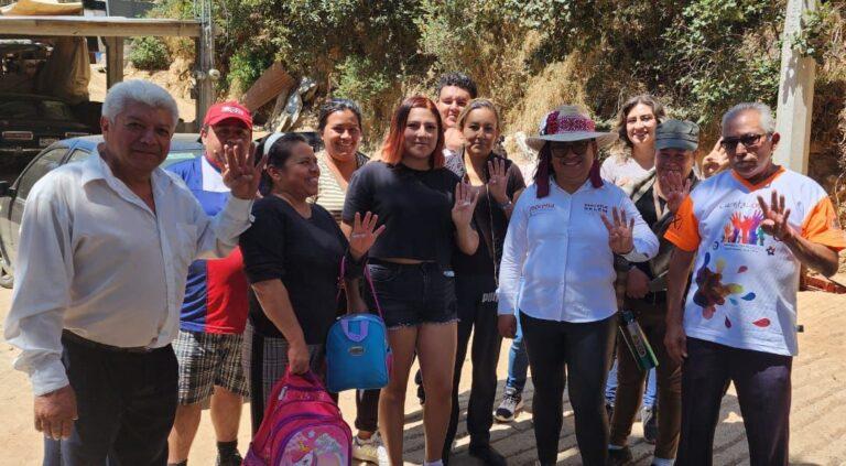Imagen: Belem Olivares se compromete a unir a familias migrantes en Omitlán