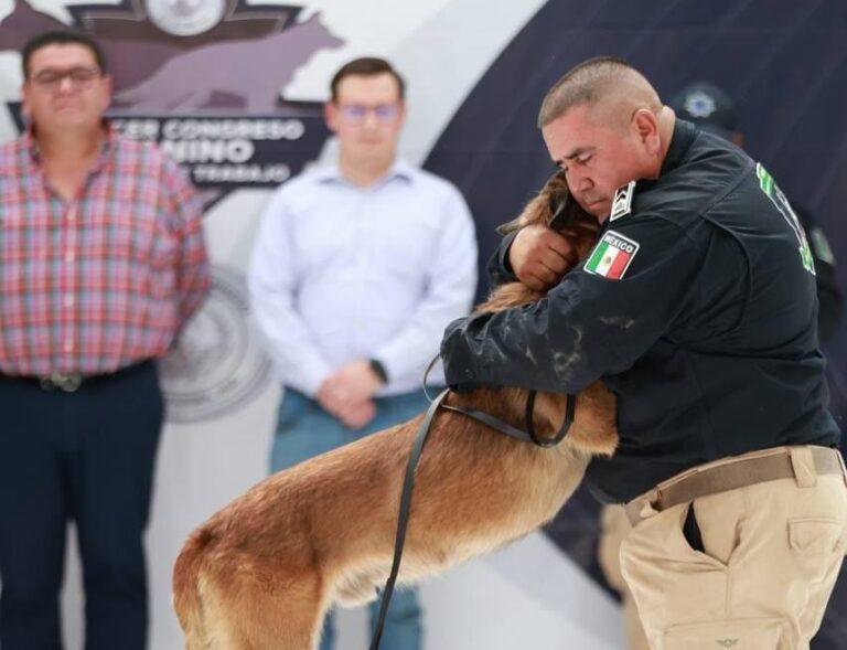 Imagen: Con honores despiden al perrito Zeus de la Policía de Mineral de la Reforma