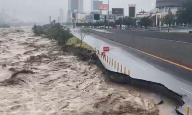 Imagen: Así fue el deslave del carril express de avenida Constitución, en Monterrey
