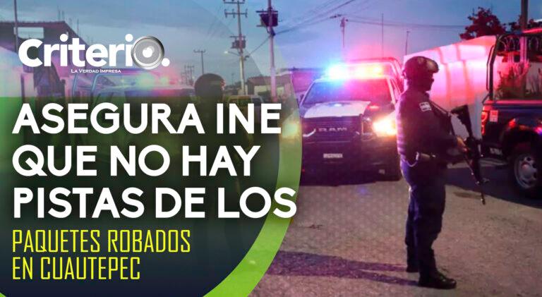 Imagen: Sin pistas de los paquetes robados en Cuautepec: INE