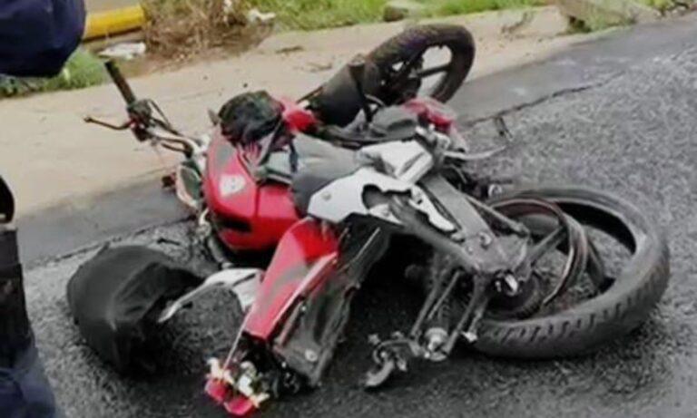 Imagen: Motociclista gravemente herido tras derrape en la autopista México-Pachuca