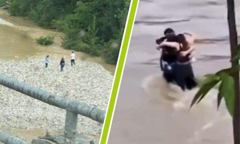 Imagen: Amigos se abrazan antes de ser arrastrados por río, en Italia