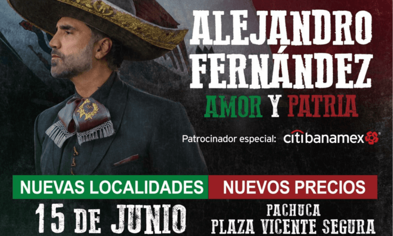 Imagen: Abren más localidades para el concierto de Alejandro Fernández en Pachuca
