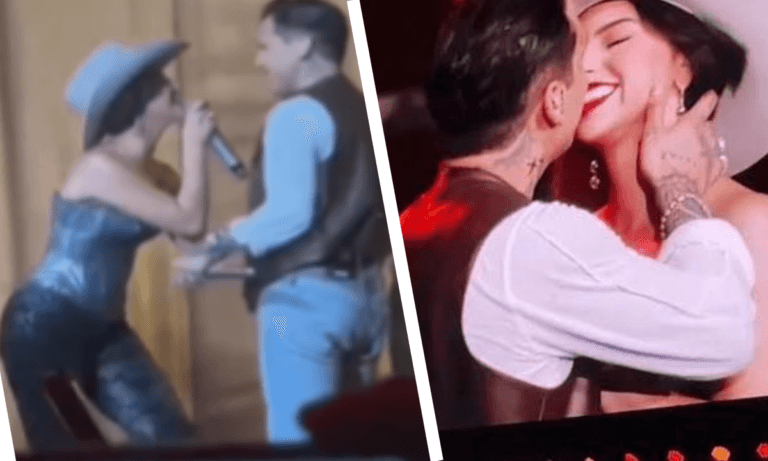 Imagen: Ángela Aguilar y Christian Nodal se dan su primer beso en público y las redes explotan