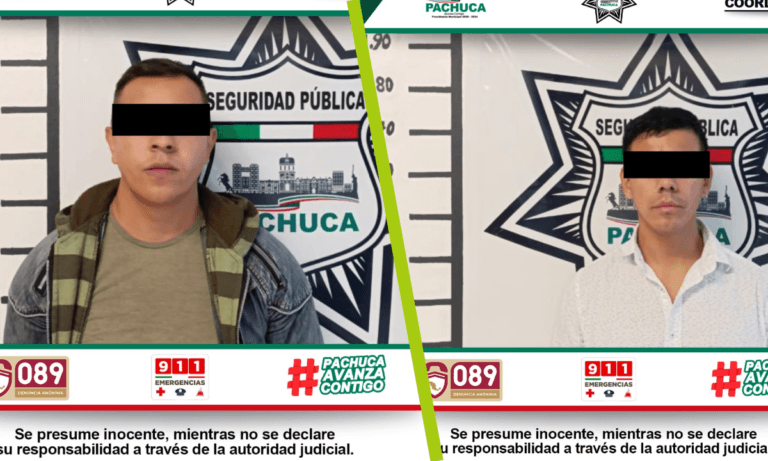 Imagen: Detienen a dos hombres por presunto cohecho, en Pachuca