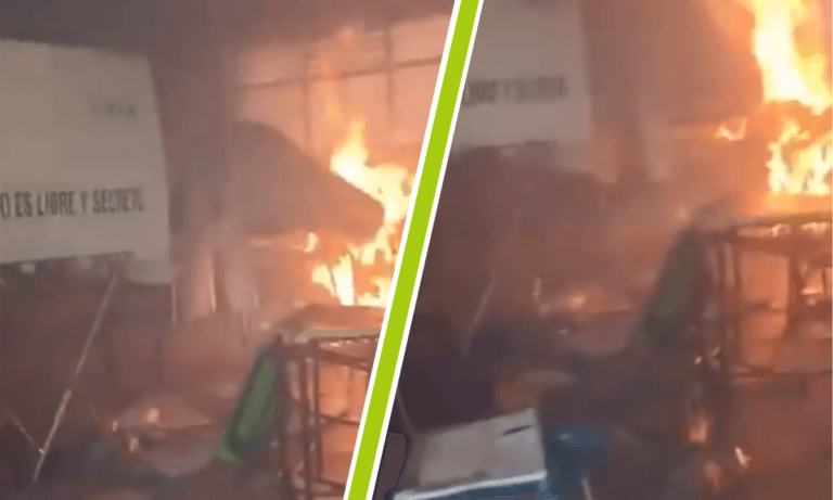 Imagen: Incendio y robo de urnas en casilla de Cuautitlán Izcalli