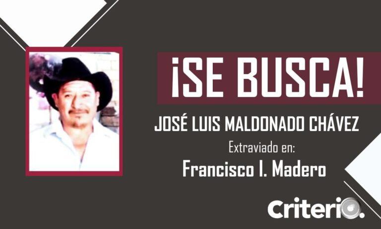 Imagen: Ayuda a localizar a José Luis Maldonado en Francisco I. Madero