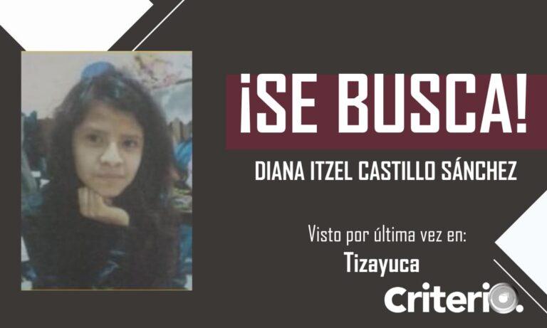 Imagen: Ayuda a localizar a Diana Itzel Castillo Sánchez, se extravió en Tizayuca