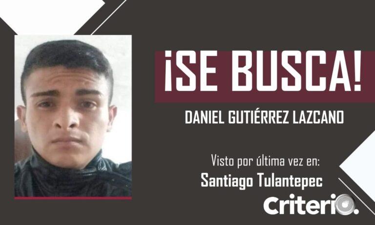 Imagen: Ayuda a localizar a Daniel Gutiérrez Lazcano, se extravió en Santiago Tulantepec