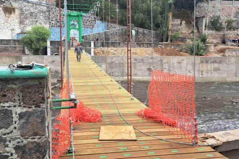 Imagen: Obras del puente colgante, en Tula, se retrasan 2 meses