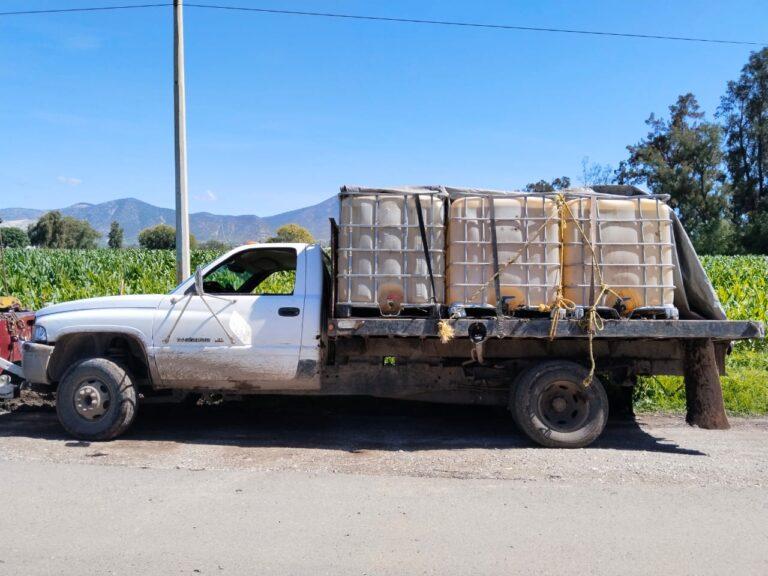 Imagen: Seguridad confizca 6,400 litros de combustible tras operativos en Hidalgo