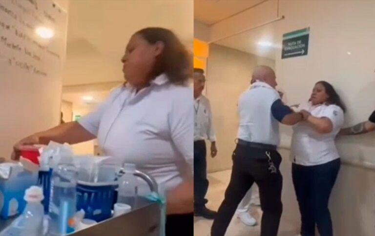 Imagen: Video: Enfermera del IMSS ataca con jeringas usadas a sus compañeros