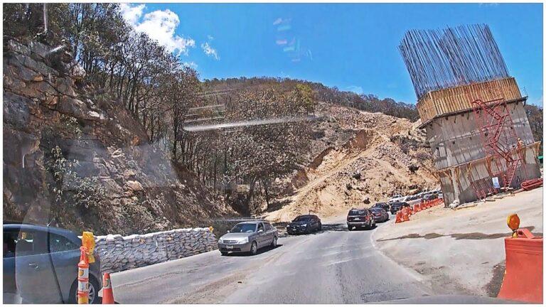 Imagen: Reportan caída de trabe en la carretera a Real del Monte
