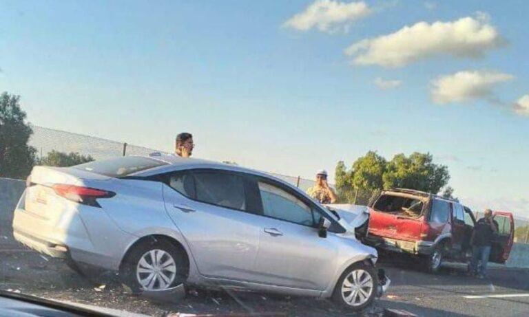 Imagen: Choque en la México-Pachuca deja personas lesionadas