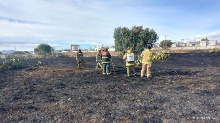 Imagen: Bomberos sofocan incendio en la zona industrial de Mineral de la Reforma
