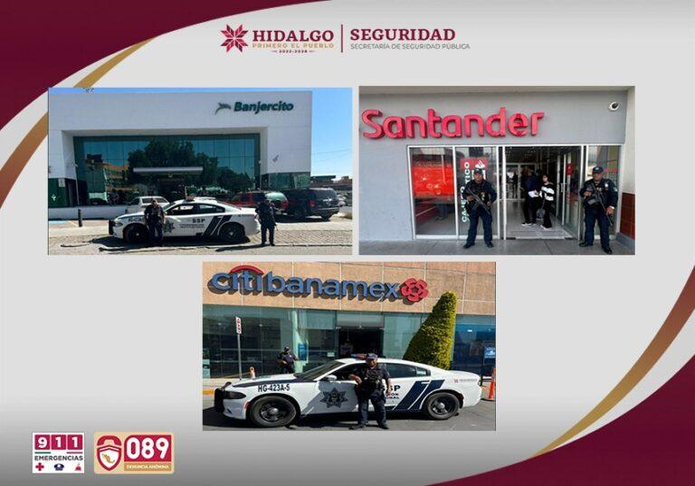 Imagen: SSPH realiza operativos en bancos y cajeros