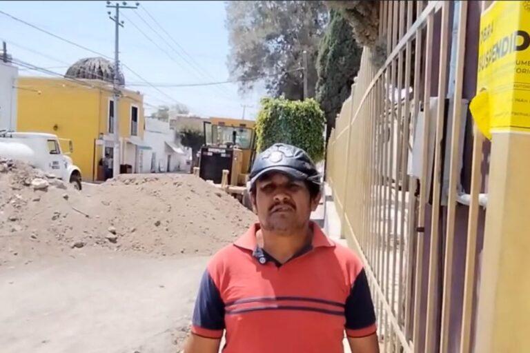 Imagen: Recriminan a diputado por retraso de obra en calle de Actopan