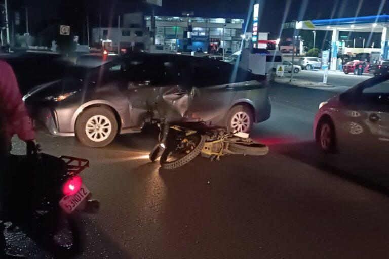 Imagen: Motociclista resulta lesionado tras accidente vial en el bulevar Colosio de Pachuca