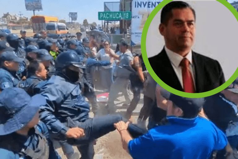 Imagen: Pachuca: ¿Exceso de fuerza? Lo que dijo Seguridad de Hidalgo sobre la manifestación por Arely Arista