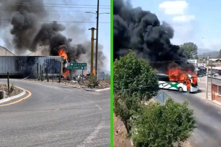 Imagen: Enfrentamientos desatan narcobloqueos e incendios en Michoacán, Jalisco y Guanajuato