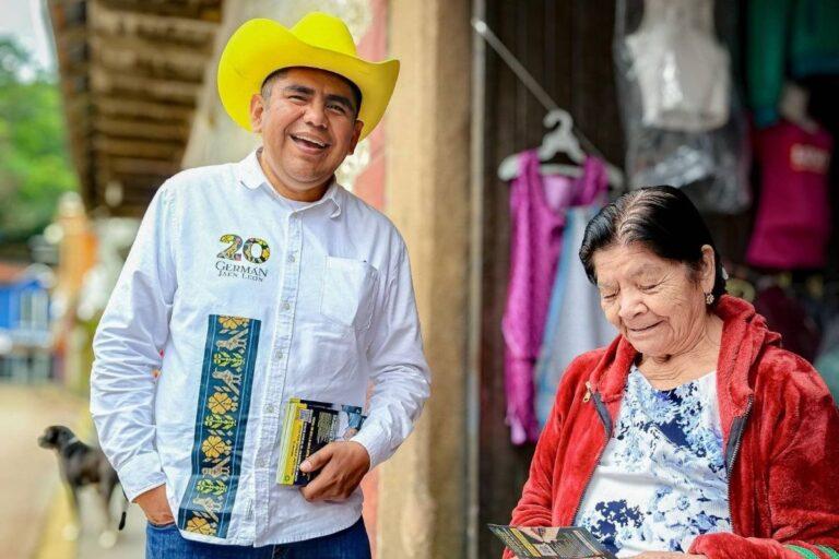 Imagen: Germán Jaén León visita comunidades de Hidalgo
