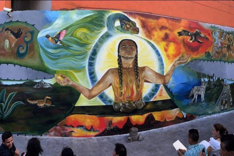 Imagen: En Ixmiquilpan, borran firma de artista en un mural