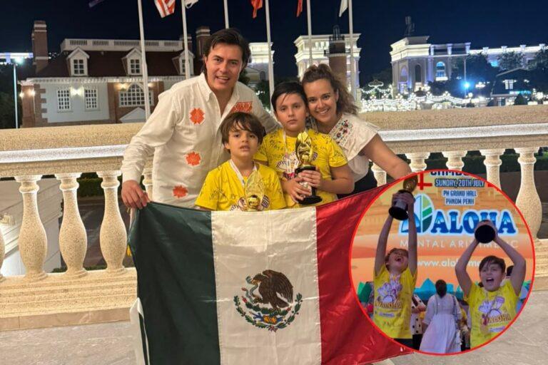 Imagen: ¡Campeones en Camboya! Maximiliano y Marcelo, de Actopan, triunfan en el Campeonato Internacional de Cálculo Mental
