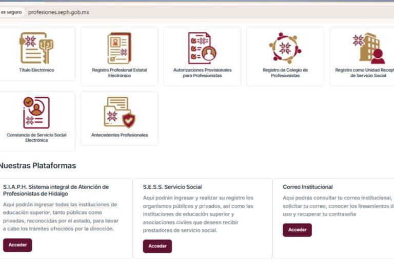 Imagen: SEPH implementó plataformas digitales para agilizar trámites