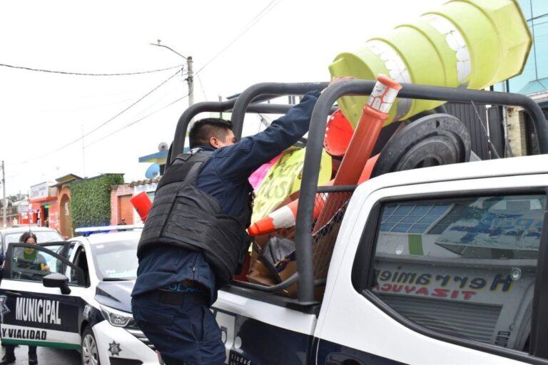 Imagen: Con operativos, retiran objetos de la vía pública en Tizayuca