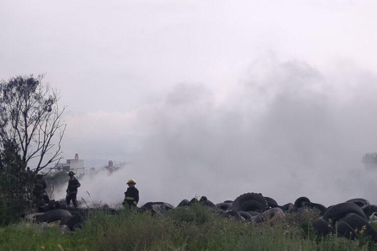 Imagen: Reportan incendio por quema de llantas a la altura de Las Torres, en Mineral de la Reforma