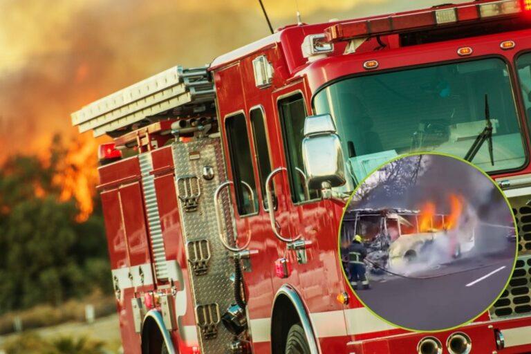 Imagen: Autobús arrolla a motociclista y se incendia en la México-Pachuca