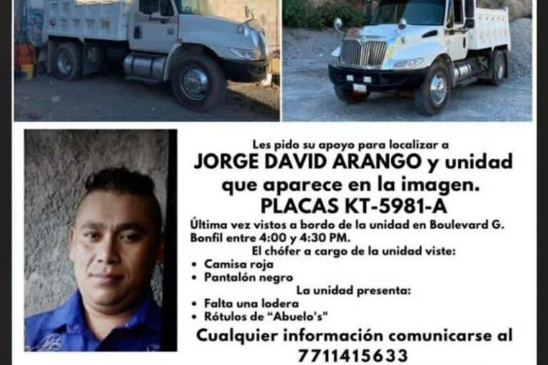Imagen: Jorge desapareció junto con la unidad que conducía. Piden ayuda para localizarlos