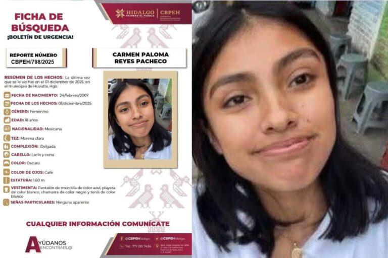 Imagen: Solicitan apoyo para localizar a Carmen Paloma Reyes Pacheco, desaparecida en Huautla