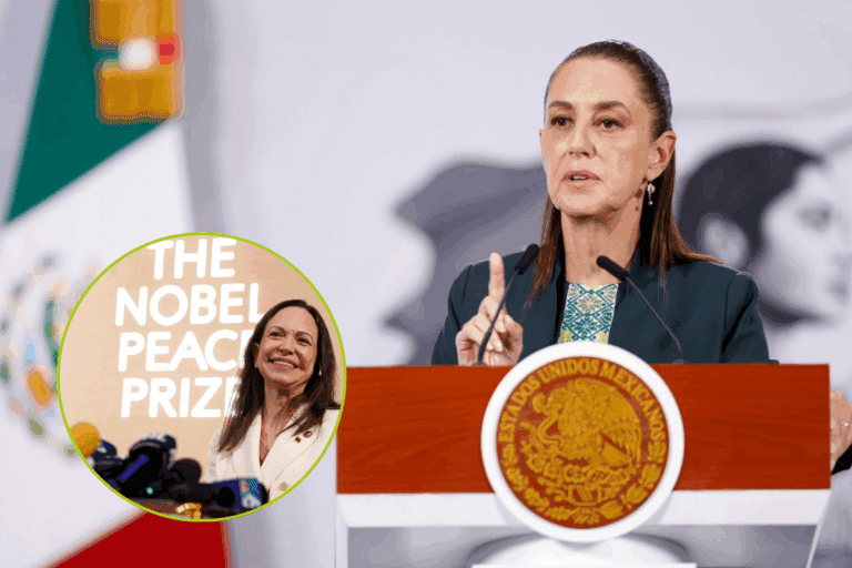 Imagen: ¿Qué dijo la presidenta Sheinbaum sobre el premio Nobel de la Paz de María Corina Machado, líder opositora venezolana? 