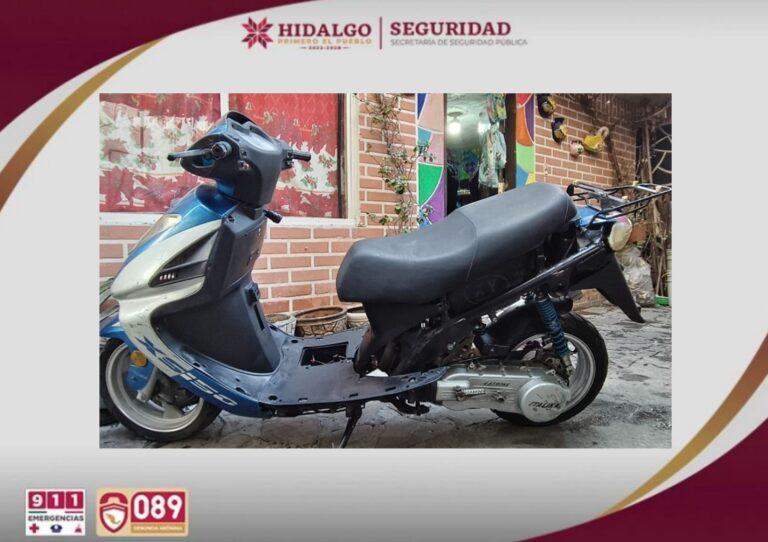 Imagen: Aseguran droga, arma y motocicleta en operativo en Hidalgo