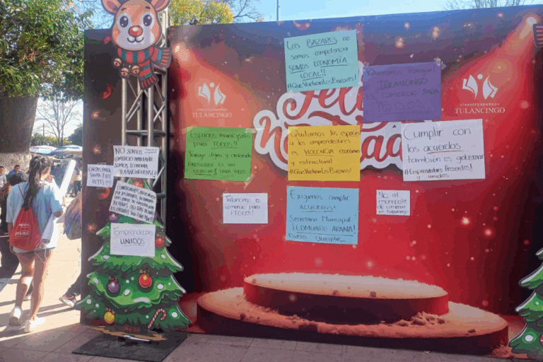 Imagen: Por este motivo, emprendedoras de Tulancingo se manifestaron en el jardín La Floresta