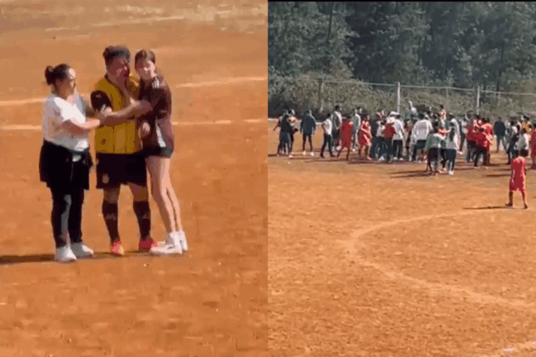 Imagen: Funcionarios de Zacualtipán protagonizan riña en partido de futbol