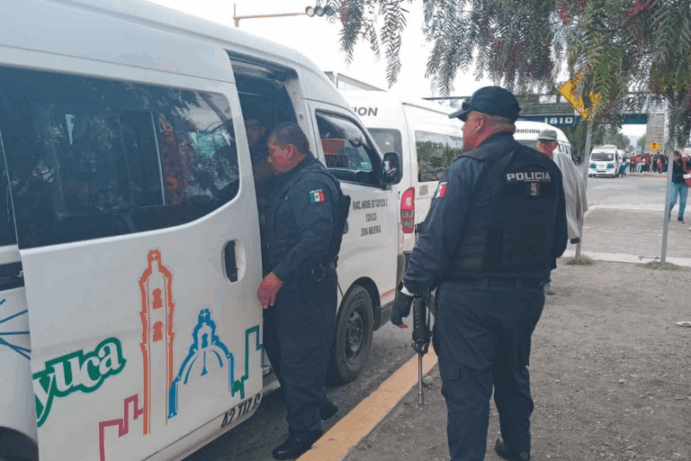 Imagen: Tizayuca: Seguridad Pública realiza operativos de revisión al transporte público