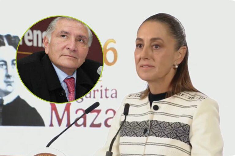 Imagen: Adán Augusto no tiene investigaciones por corrupción, asegura Sheinbaum